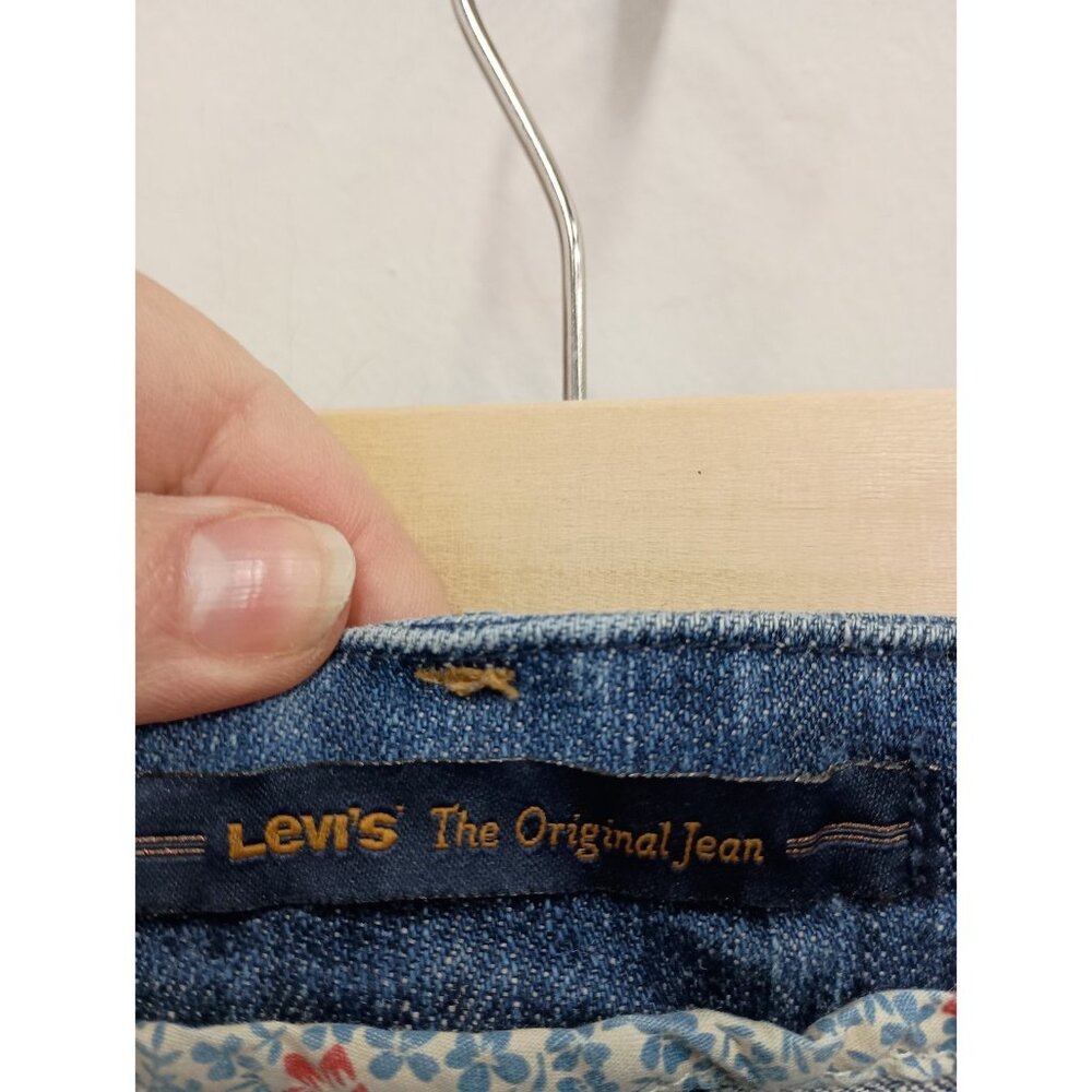 VTG Y2K Levi's Platinum Flare Jeans Womens Size 4 Medium Blue‎ Low Rise BOHO - Picture 8 of 11